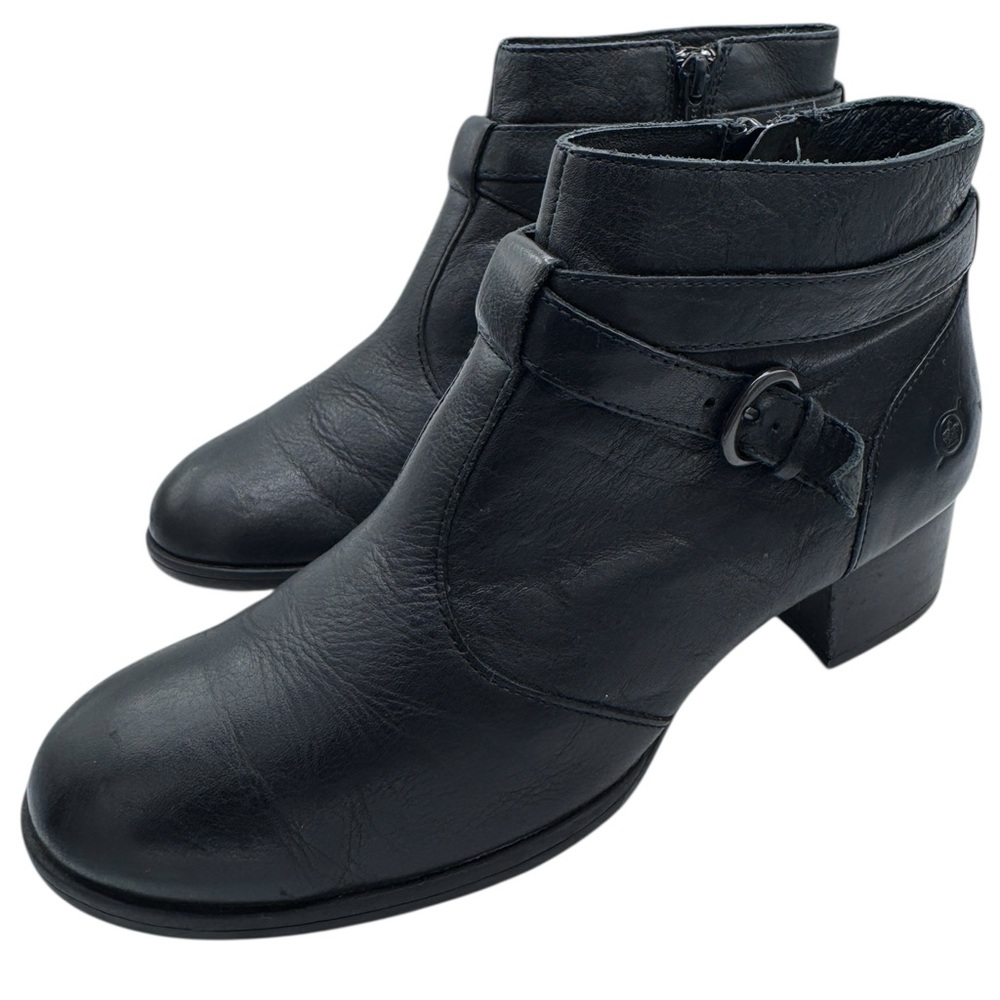 Born Black Leather Ankle Booties - Picture 3 of 9
